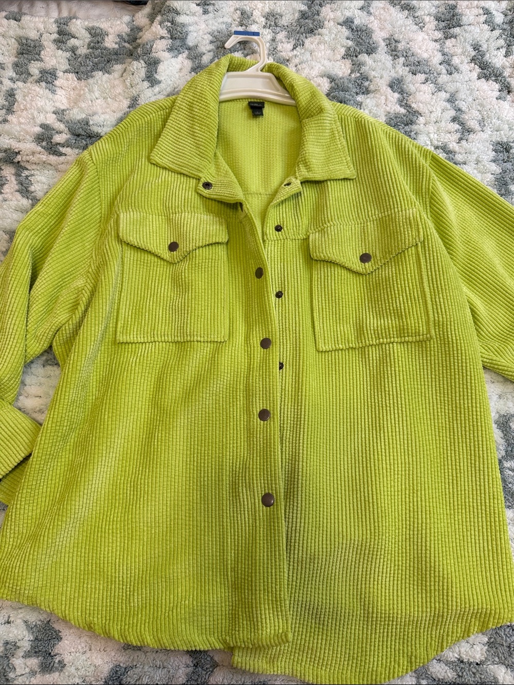 Wild Fable Women’s Lime Green Corduroy Utility Shacket - Unbranded
